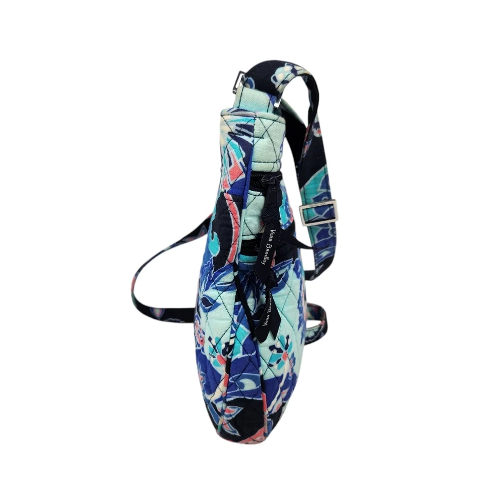 Vera Bradley Lotus Flower Quilted Fabric Crossbody Hipster Purse Bag